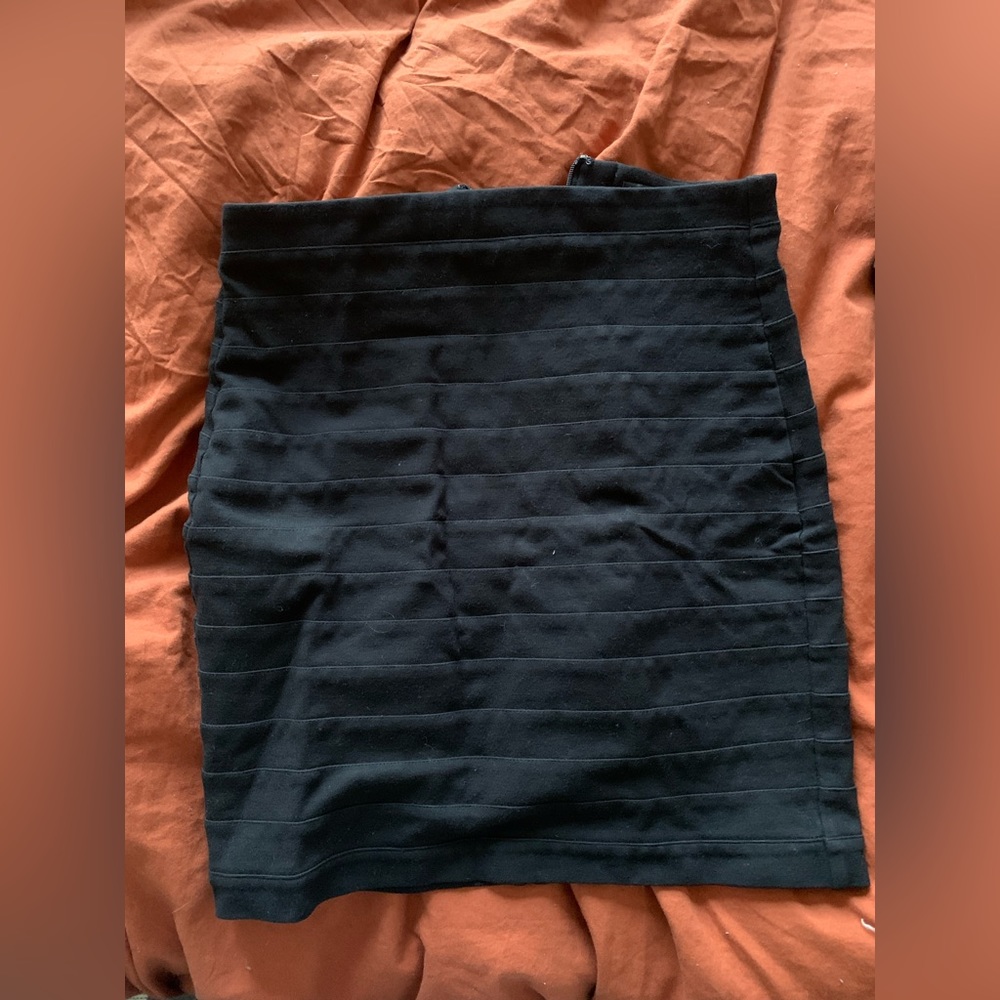 Black mini skirt